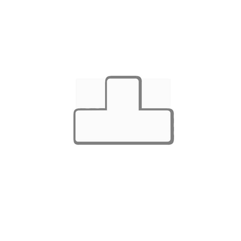 Sticker per pavimenti a T - 15x5 cm - Tarifold bianco conf. 10 pz - B197302