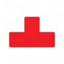 Sticker per pavimenti a T - 15x5 cm - Tarifold rosso conf. 10 pz - B197303