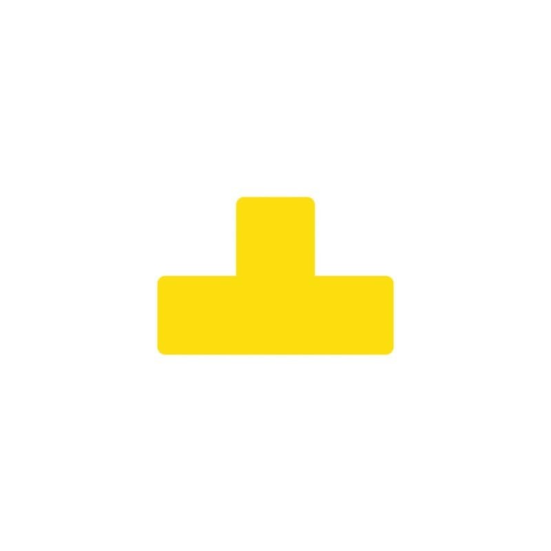 Sticker per pavimenti a T - 15x5 cm - Tarifold giallo conf. 10 pz - B197304