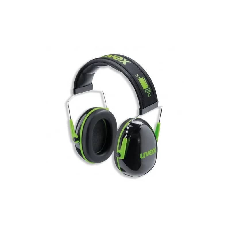 Cuffia antirumore Uvex K1 peso ultraleggero 180 g regolabile in lunghezza nero/verde - 2600001