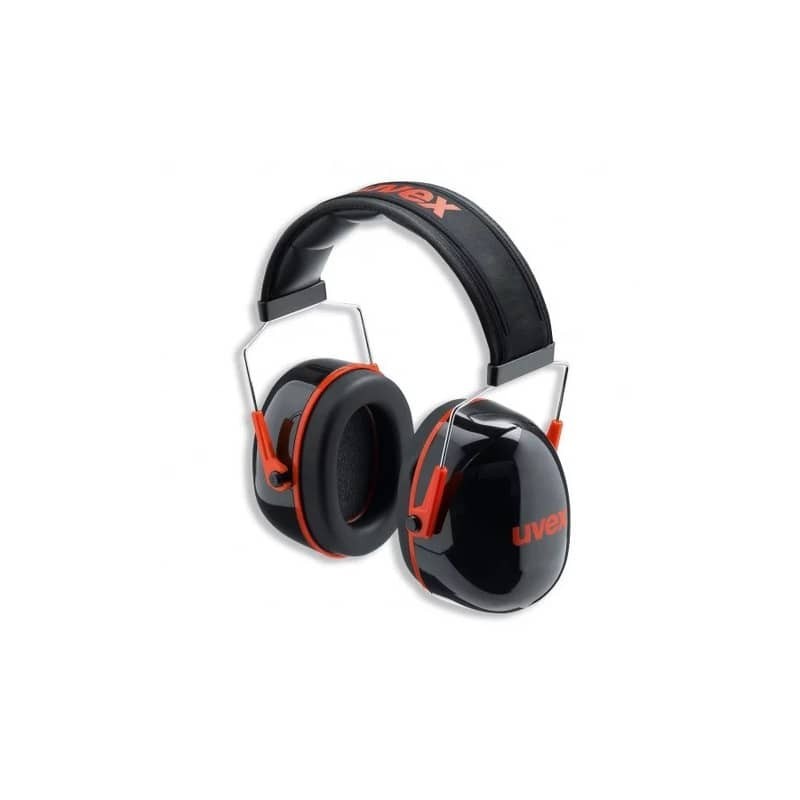 Cuffia antirumore K3 per isolamento alte frequenze regolabile in lunghezza Uvex nero/rosso - 2600003