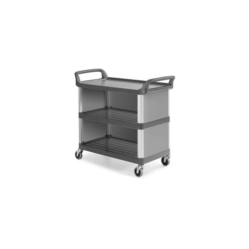 Carrello grigio in polipropilene Shelf A3700 - 111x50x105 cm TTS 3 ripiani con chiusura - 0F0A3700ET