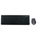 Set tastiera e mouse wireless QWERTY Media Range layout inglese nero MROS104-UK    