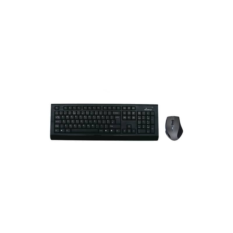 Set tastiera e mouse wireless QWERTY Media Range layout inglese nero MROS104-UK    