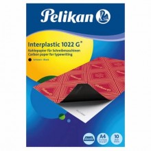 Carta carbone Pelikan Interplastic 1022G nero A4 - confezione 10 fogli - 100401560