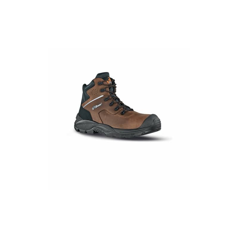 Scarpe antinfortunistiche in pelle pull-up idrorepellente Greenland S3 SRC nero-marrone U-Power N° 41 - RR10364-41