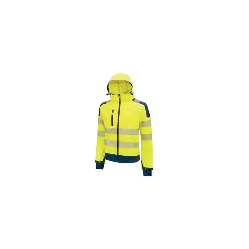 Giacca in tessuto Softshell Miky Yellow Fluo U-Power taglia M HL169YF-M