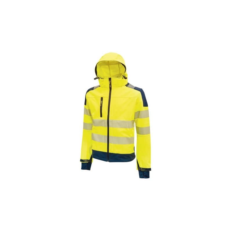 Giacca in tessuto Softshell Miky Yellow Fluo U-Power taglia XL HL169YF-XL