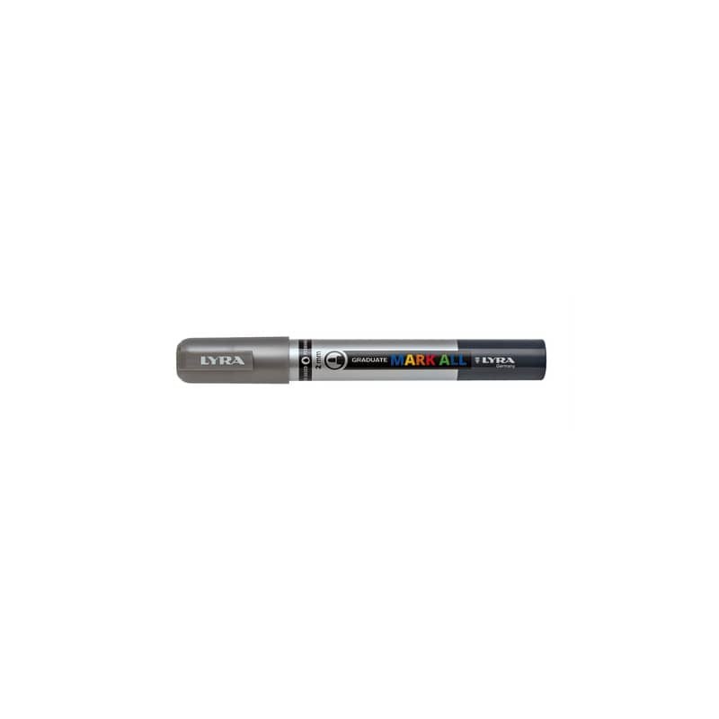 Marcatore a tempera Graduate Mark All punta tonda 2 mm Lyra argento L6820251