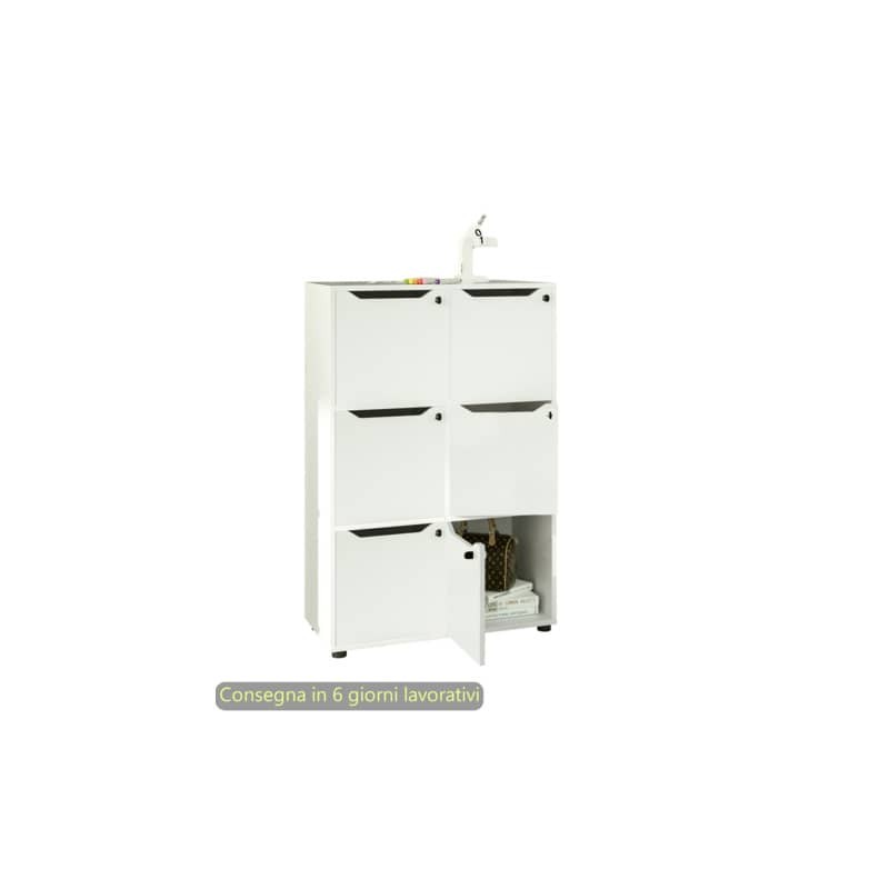Contenitore 6 caselle a giorno Maximail 80x40xH.121,6 cm Artexport bianco 6MaxM/3
