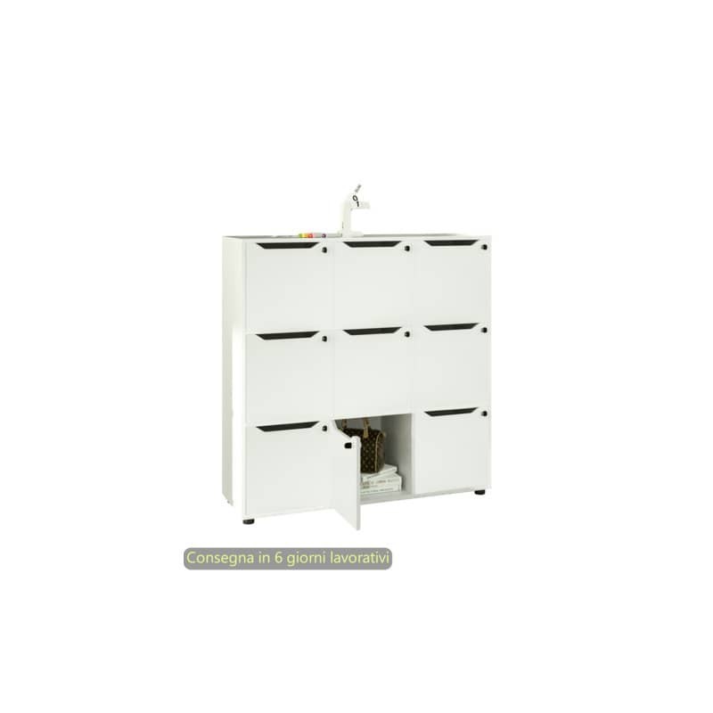 Contenitore 9 caselle a giorno Maximail 119x40xH.121,6 cm Artexport bianco 9MaxM/3