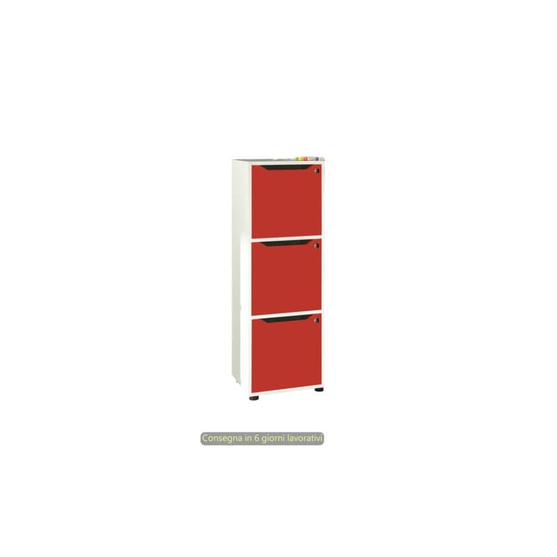 Set 3 ante pantografate con serratura Maximail 36,8xH.36,8 cm Artexport rosso 3aMaxM/R