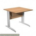 Scrivania piano faggio 80x80xH.72 cm gamba a L in metallo grigio alluminio linea Presto Artexport - 001K2/6/AA