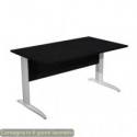 Scrivania piano nero venato frassino 140x80xH.72 cm gamba a L metallo grigio alluminio Presto Artexport - 002K2/8/AA