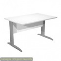 Scrivania piano bianco 120x80xH.72 cm gamba a L in metallo antracite opaco linea Presto Artexport - 004K2/3/AF