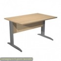 Scrivania piano rovere 120x80xH.72 cm gamba a L in metallo antracite opaco linea Presto Artexport - 004K2/C/AF