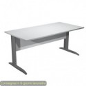 Scrivania piano girgio 160x80xH.72 cm gamba a L in metallo antracite opaco linea Presto Artexport - 003K2/9/AF