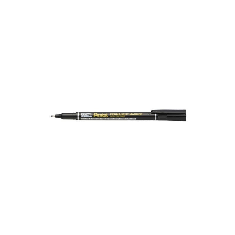Marcatore permanente AmiKo punta extra fine - tratto 0,6 mm - conf. 12 pezzi Pentel nero - NF450-A