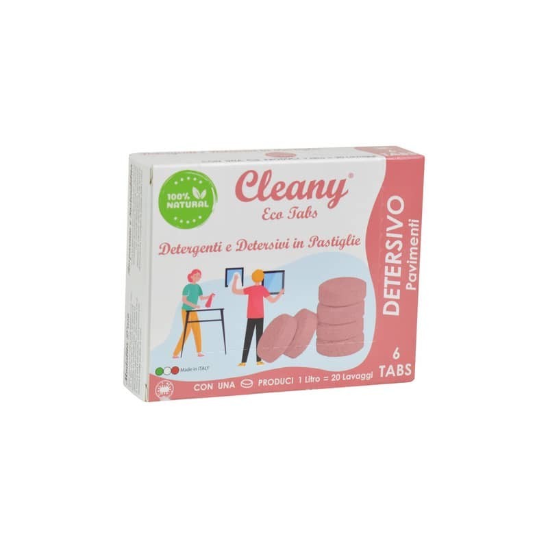 Detersivo igienizzante per pavimenti in pastiglie CLEANY Eco tabs lavanda - conf. 6 pz - CLT050