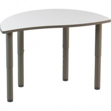 Tavolo elevabile piano sagomato semicerchio e bordo arrotondato 112,6x60 cm Motris grigio/bianco - SIRIO5276PUW