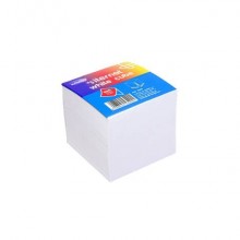 Cubo in carta bianca collato su 1 lato 90x90x90 mm - 800 fogli Memoidea white cube - 3290 (Conf.3)