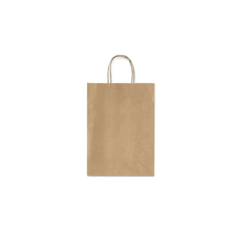 Borsa Allegra neutra sealing avana con manici in carta ritorta conf. 25 pz Rex-Sadoch 16x8x39 cm - SDS39AVN