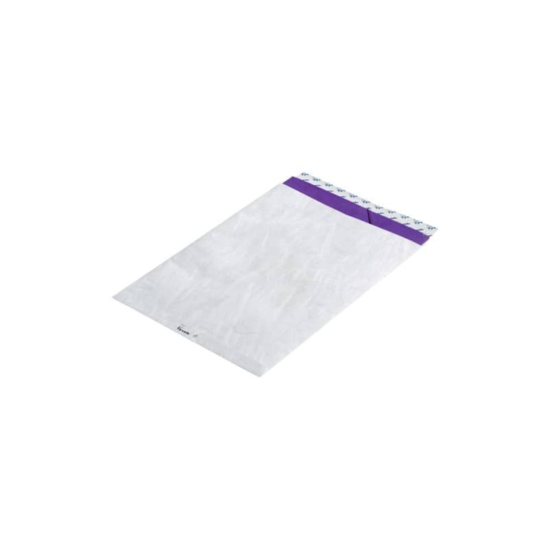 Buste a sacco piatte con strip bianche 229x324 mm - Tyvek formato C4 -  conf. 500 pz - 11782