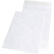 Buste a sacco con soffietti e strip bianche 250x353x38 mm - conf. 100 pz Tyvek formato B4 - 11843