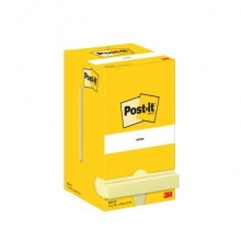 Foglietti riposizionabili Giallo Canary Post-it® Notes 76x76 mm - 12 blocchetti da 100 ff  - 654 CY