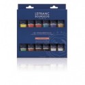 Vernice Acrilica fine in tubetto 20 ml - Lefranc Bourgeois - colori assortiti - Conf. 12 pezzi - 300341