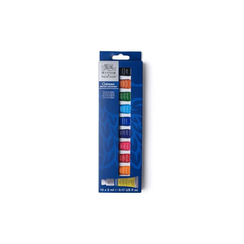 Set tubetti acquerello Cotman Winsor&Newton- colori assortiti Conf. 10x5 ml  - 0390664