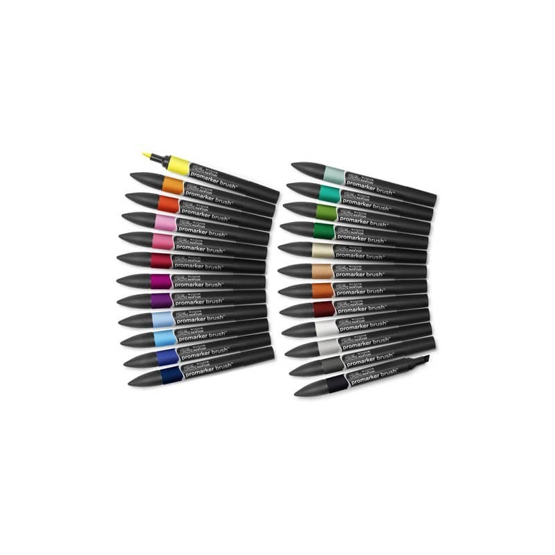 Set 24 pennarelli brushmarker ''Student Designer'' Winsor&Newton colori  assortiti - 0290079