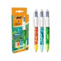 Penna a sfera a scatto BIC 4 Colours 1 mm -  Velours conf. 3 pz - 992579