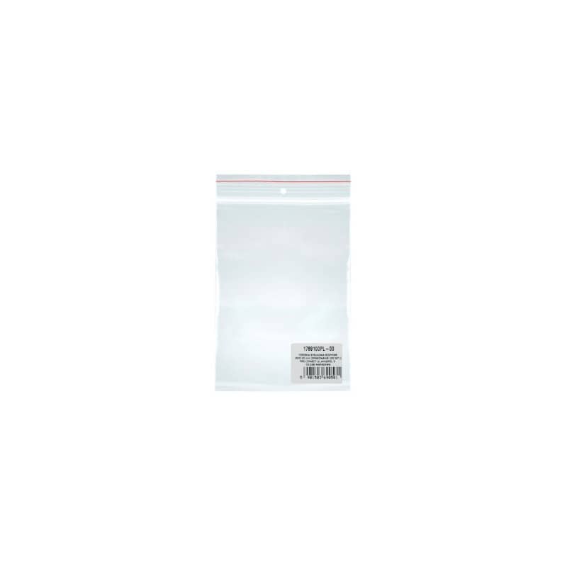 Buste con chiusura a pressione trasparenti in LDPE Donau 8x12 cm conf. da 100 pz - 15072215-90