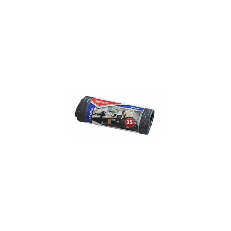 Sacchi dell'immondizia strong Office Products - nero 35 L - rotolo da 15 pezzi - 22021218-05