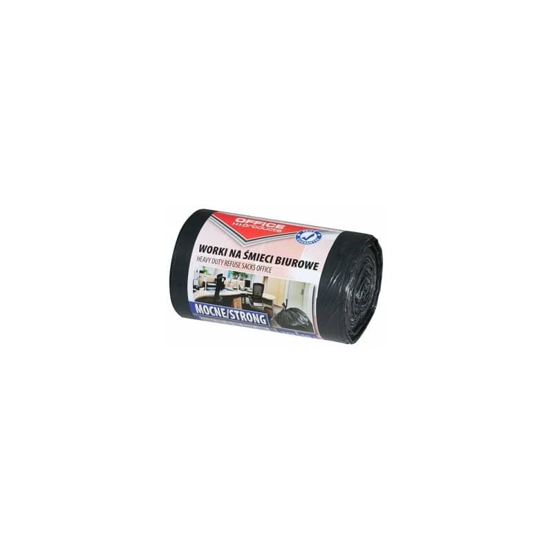Sacchi immondizia per rifiuti inorganici Office Products 35 L 49x56 cm - 20 µm nero - rotolo da 50 pezzi - 22021213-05 (Conf.5)