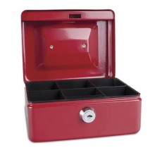 Cassetta portadenaro in metallo con serratura 152x80x115 mm Donau rosso 5231001PL-04