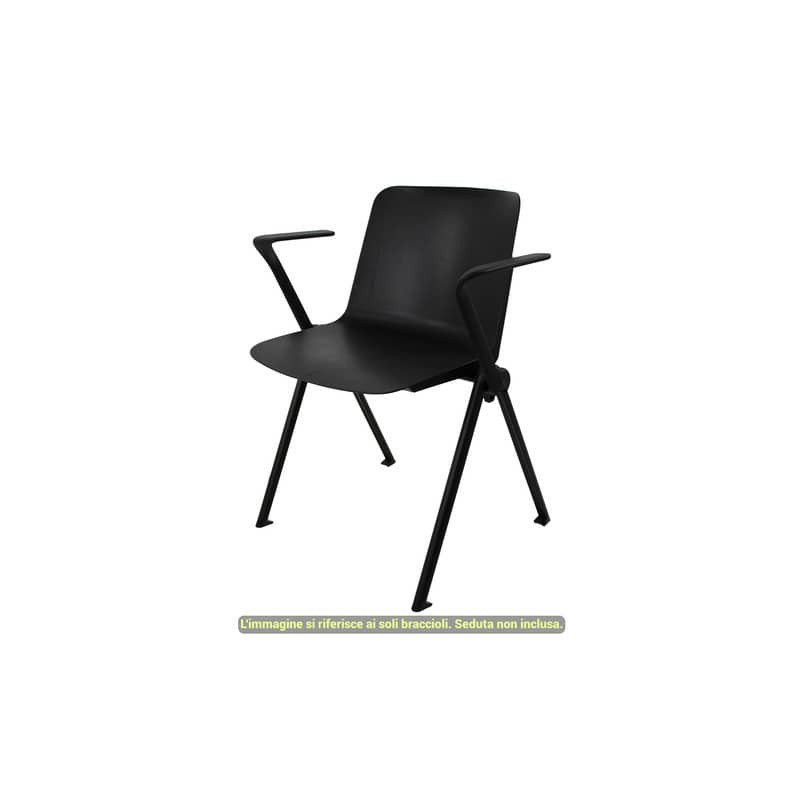 Coppia braccioli per linea Plus Unisit nero ACCBRPL2NE
