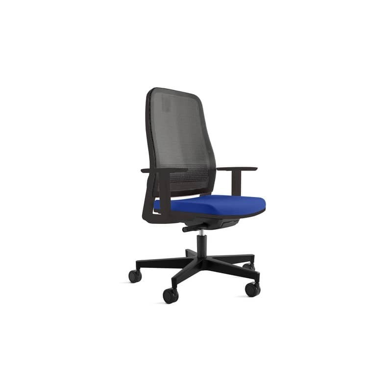 Sedia semidirezionale ergonomica rivestimento PPL ignifugo synchro Titan Unisit blu - TTN/BR2/IB