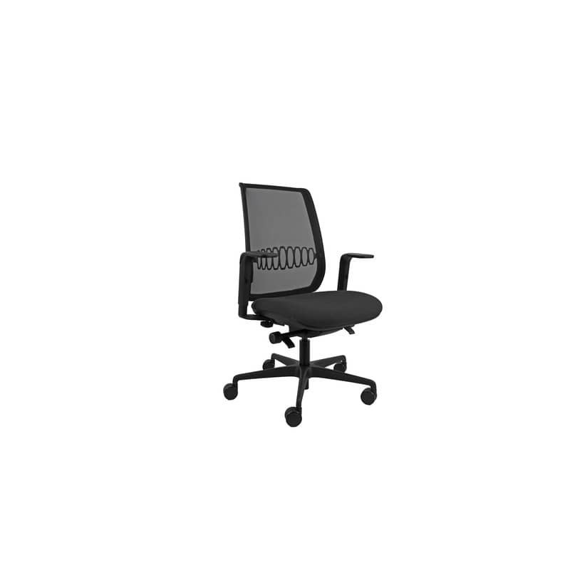 Sedia semidirezionale ergonomica rivestimento ignifugo synchro Aida Unisit nero - ADXPRO/BRF/IN