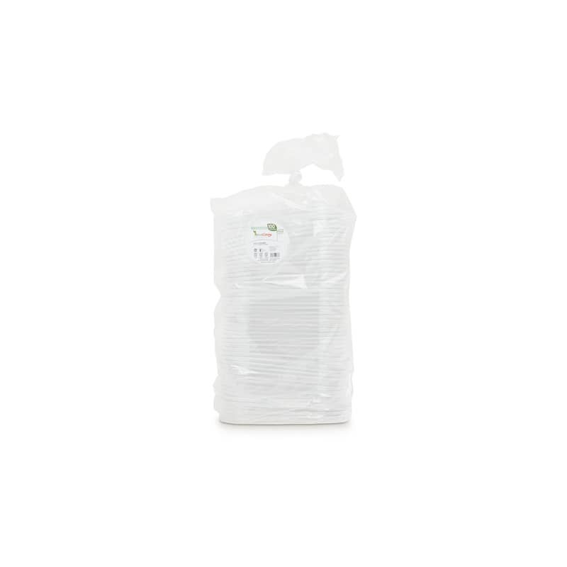 Coperchi in PET ecoCanny Take Away per vaschette bianco 125x143x8 mm conf. 100 pz - ECO‐COP12PET