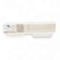 Box monoscomparto bio-compostabili ecoCannyTake Away bianco 200x200x70 mm conf. 50 pz - ECO‐HB08