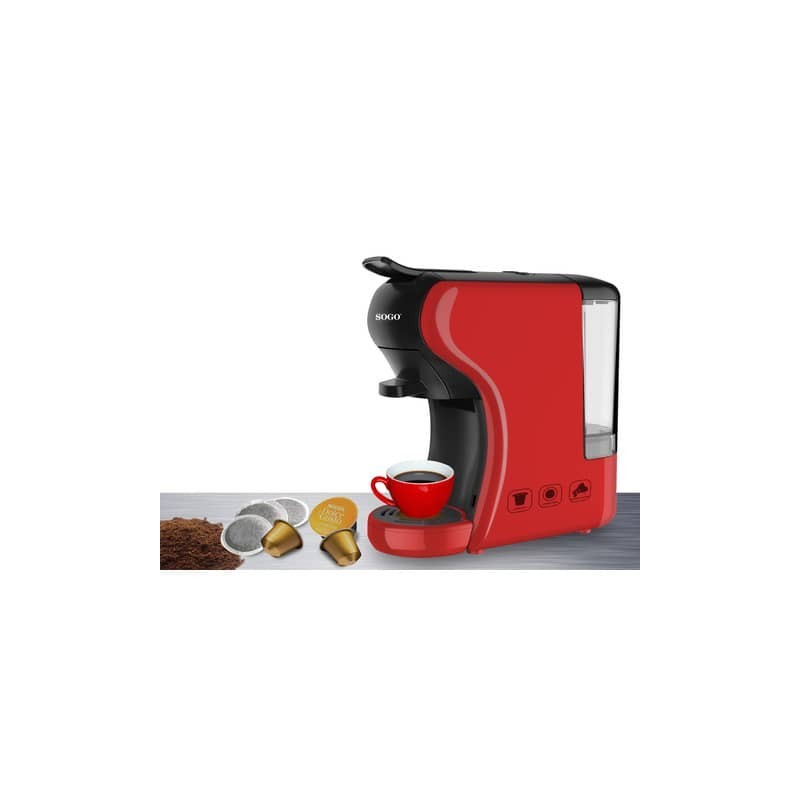 Macchina per caffè espresso multicapsula 3 in 1 Sogo rosso - CAF-SS-5675-R