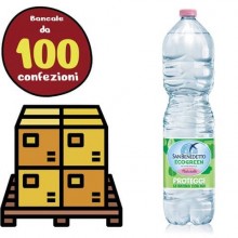 Bancale 100 confezioni da 6 bottiglie da 1,5 L di Acqua Minerale Naturale San Benedetto.