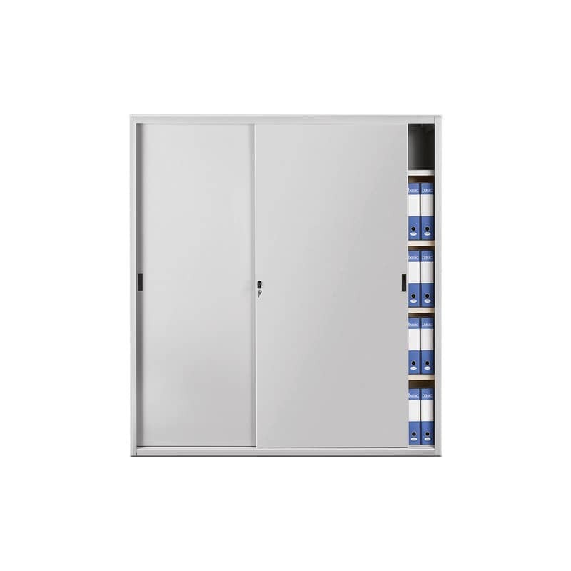 Armadio in metallo a porte scorrevoli 618 - 180x45x200 cm Tecnical 2 grigio