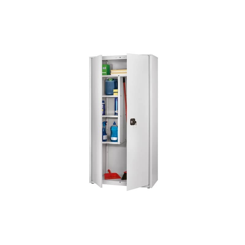 Armadio multiuso a porte battenti Tecnical 2 BA-90-TRA - con divisore verticale 90x41x181,5 cm grigio