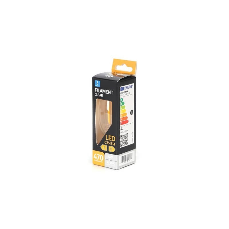 Lampadina a filamento LED luce calda 4W C35 - E14 - 470 lumen Aigostar ø35xH.97 mm - B10106AM3