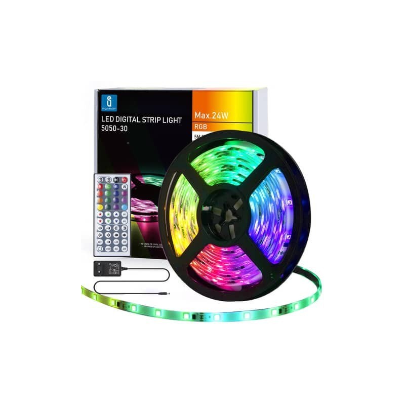 Striscia LED a basso voltaggio 5 m Aigostar fantasia di colori B10301WNW