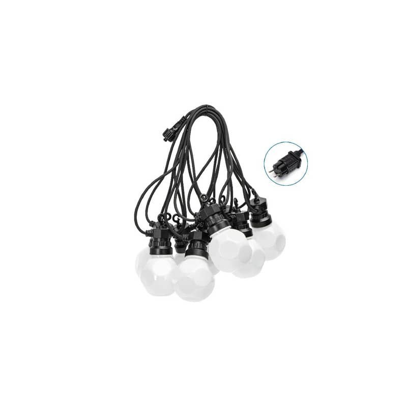 Catena luminosa LED a basso voltaggio per esterni 8 metri luce calda Aigostar 10 sfere opache - B10303VRV