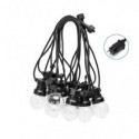 Catena luminosa LED a basso voltaggio per esterni 8 metri luce calda Aigostar 10 sfere trasparenti - B10303VRW